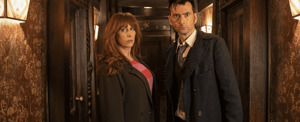 Catherine Tate and David Tennant as Donna Noble and Doctor Who in