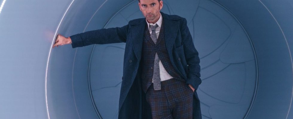 David Tennant as The Doctor in the TARDIS