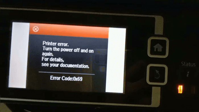 Correction du code d'erreur 0x69 de l'imprimante Epson