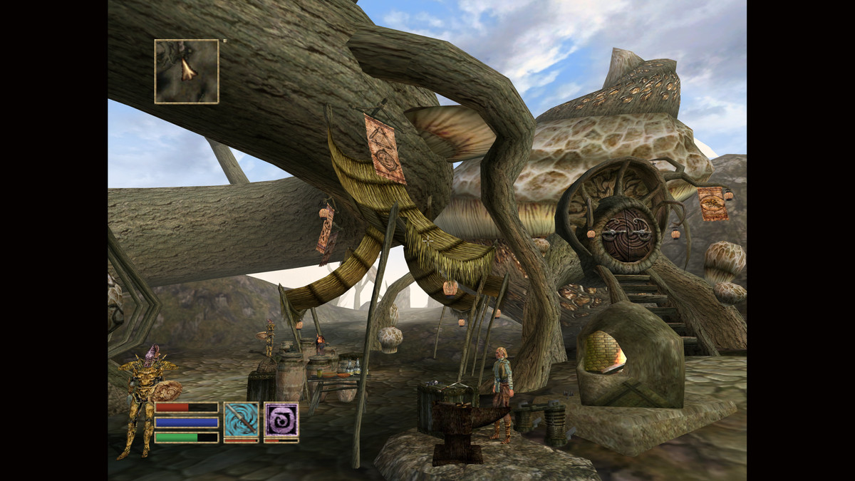 Un marché dans The Elder Scrolls 3: Morrowind