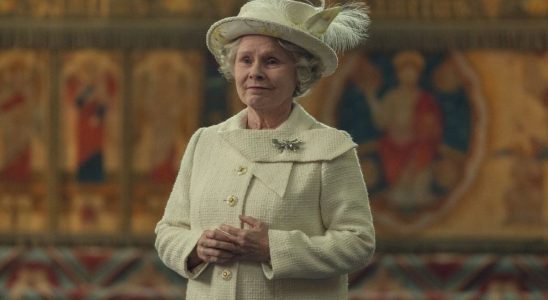 Imelda Staunton in Season 6 of The Crown as Queen Elizabeth.