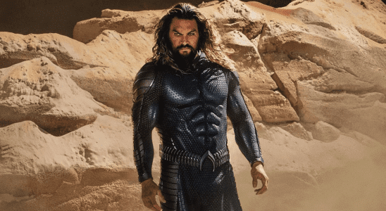 Jason Momoa in Aquaman and the lost kingdom suit