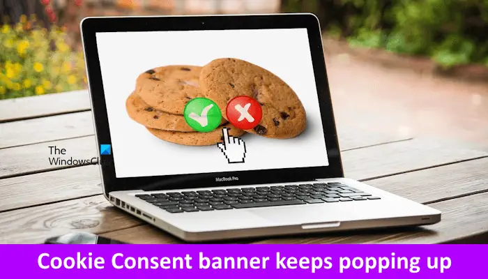 La bannière de consentement aux cookies ne cesse de s'afficher