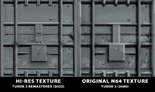 Turok 3 Remaster Comparaison des textures