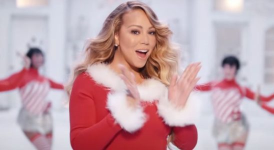 Mariah Carey in All I Want for Christmas Is You music video.