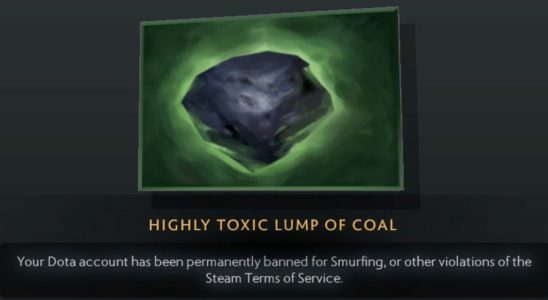Le cadeau festif de Valve pour "des milliers" de tricheurs supplémentaires de DOTA 2 est un morceau de charbon et une interdiction permanente