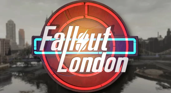 Fallout London logo with Tower Bridge in the background.