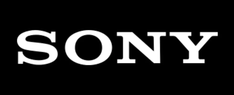 Sony logo in black.