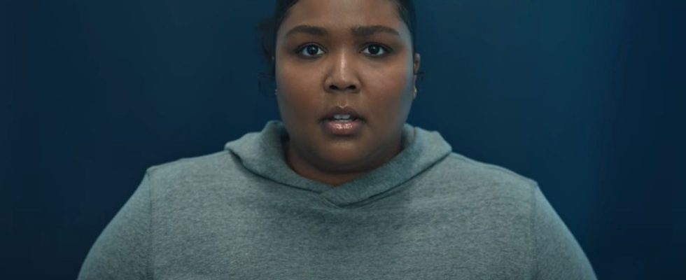 screenshot of Lizzo from About Damn Time music video