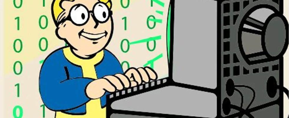 The Pip Boy from the Fallout series being the benevolent hacker he is