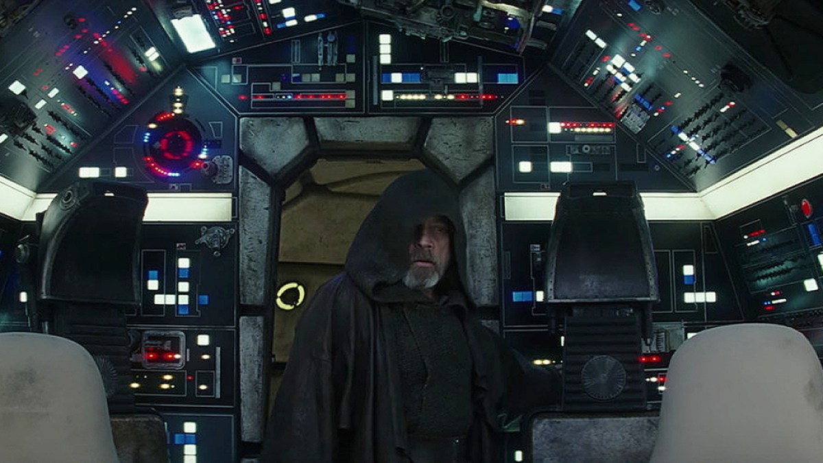 Luke Skywalker dans une scène supprimée de Star Wars : Les Derniers Jedi
