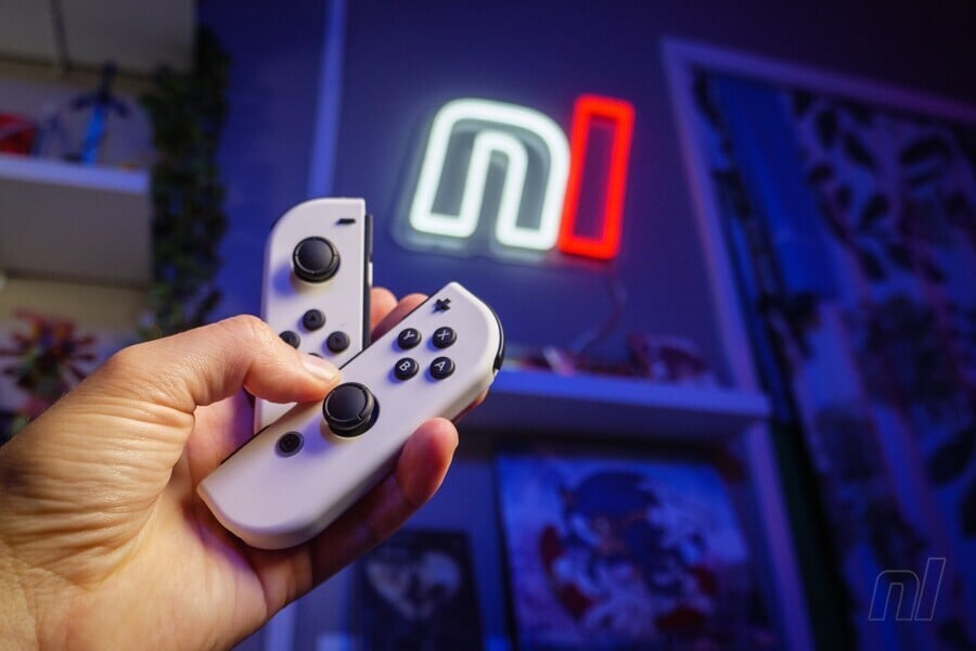 Logo Nintendo Life Joy-Con blanc