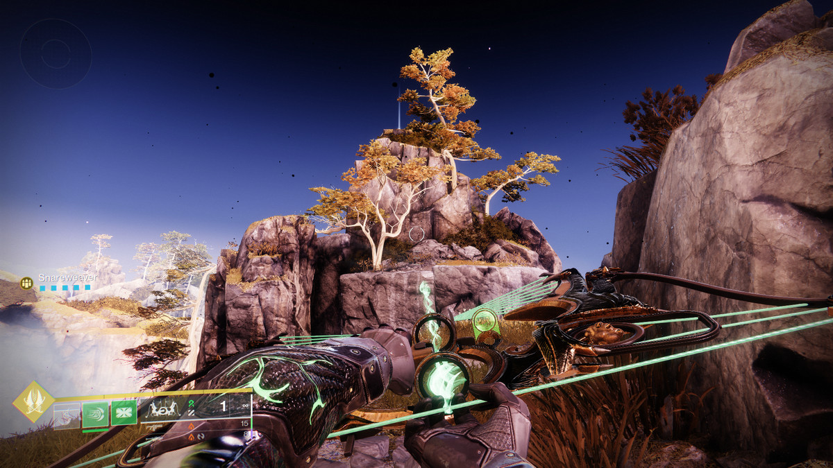 Une falaise montrant un pilier de la Constellation dans Destiny 2