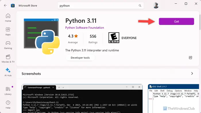 Comment installer Python sous Windows 11/10