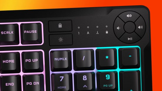 Commandes multimédia du clavier de jeu Corsair K55 Core RGB