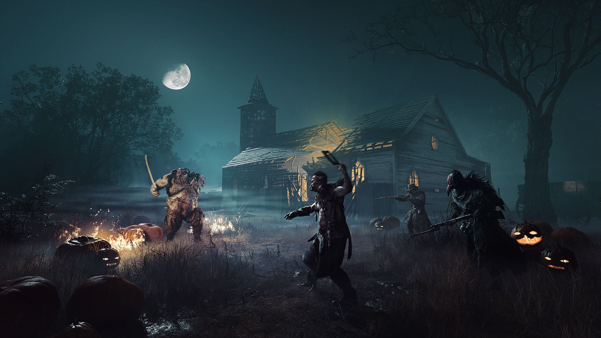 Hunt : fond d'écran Showdown faisant la promotion du dernier événement d'Halloween du jeu