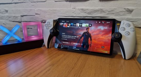 Image of the PlayStation Portal handheld gaming device