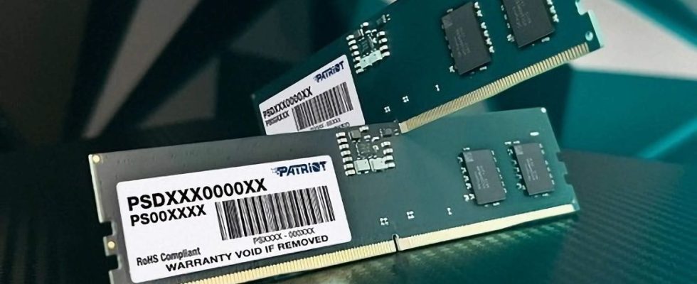 A generic image of two sticks of Patriot DDR5 RAM