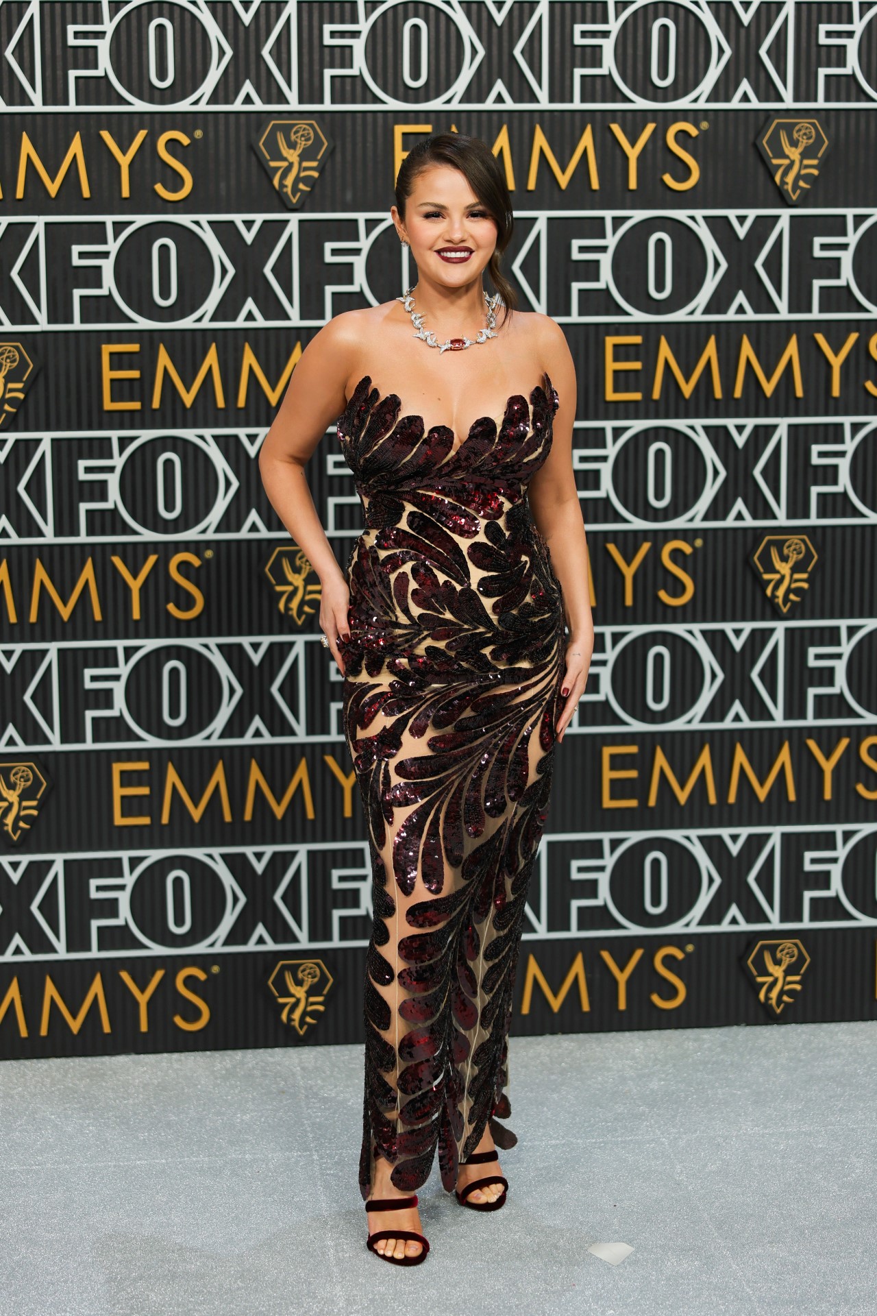 Selena Gomez à la 75e cérémonie des Primetime Emmy Awards qui s'est tenue au Peacock Theatre le 15 janvier 2024 à Los Angeles, en Californie.