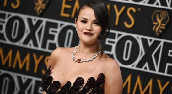 Selena Gomez at the 75th Primetime Emmy Awards held at the Peacock Theater on January 15, 2024 in Los Angeles, California.