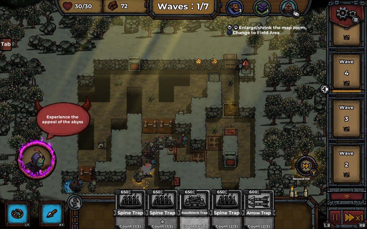 capture d'écran du gameplay des Gardiens de Holmes
