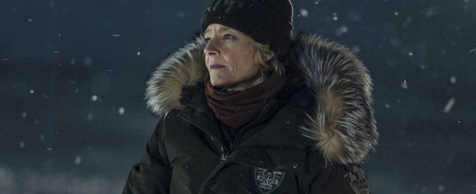 Liz Danvers outside in snow on True Detective: Night Country