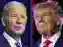Le président américain Joe Biden, à gauche, et l'ancien président Donald Trump.