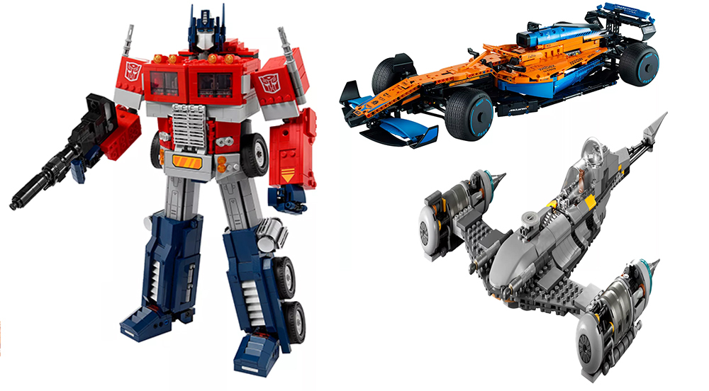 Lego Optimus Prime, Lego Technic Mclaren Formule 1, Lego Star Wars : Le Mandalorian N-1 Starfighter