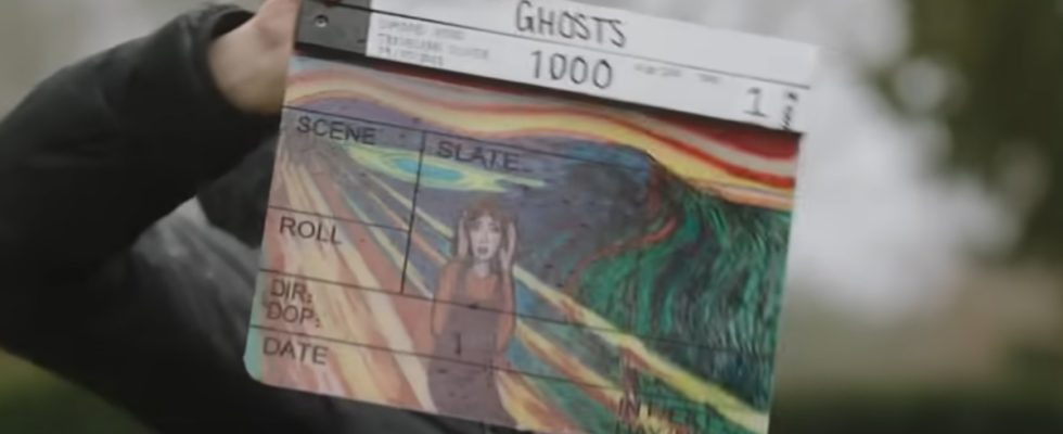 Ghosts Clapperboard - Alison in The Scream