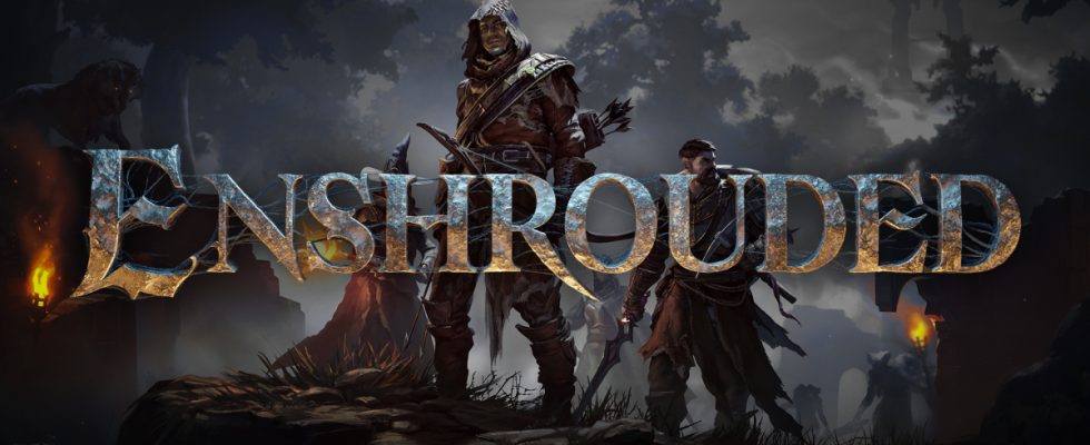 The logo for Enshrouded. This image is part of an article about how to get metal scraps in Enshrouded.