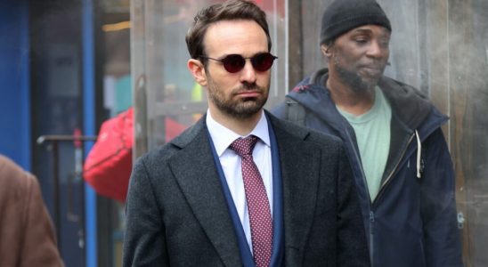 Charlie Cox on the set of