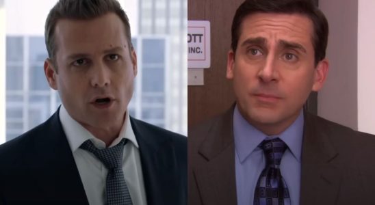 Split image of Suits and The Office