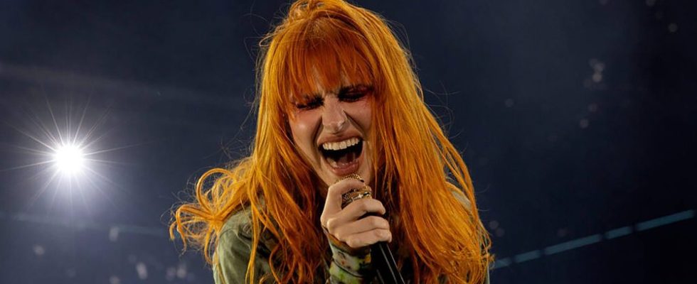 Paramore singer Hayley Williams performs during When We Were Young music festival at the Las Vegas Festival Grounds on Oct. 23, 2022, in Las Vegas. She abruptly stopped a concert this week in Canada to break up a fight in the crowd. (Ellen Schmidt/Las Vegas Review-Journal/Tribune News Service via Getty Images)