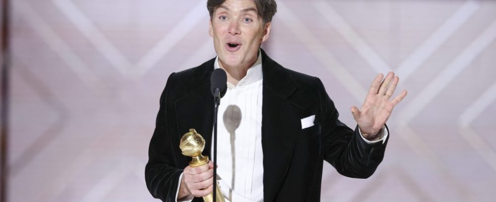 Cillian Murphy accepts the award for Best Performance by a Male Actor in a Motion Picture – Drama for “Oppenheimer” at the 81st Golden Globe Awards held at the Beverly Hilton Hotel on January 7, 2024 in Beverly Hills, California.