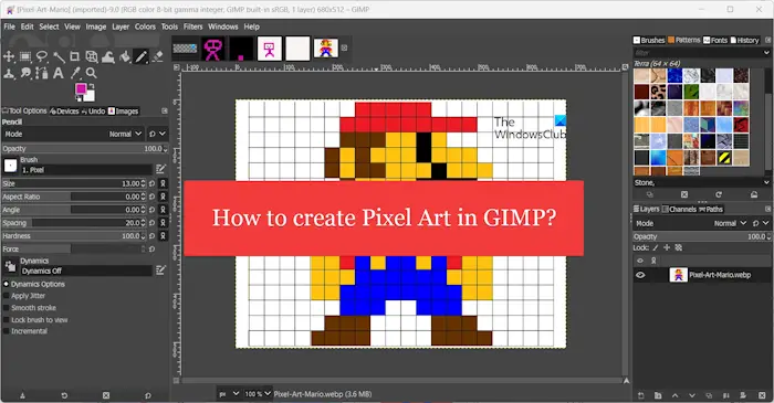 Comment créer du Pixel Art dans GIMP