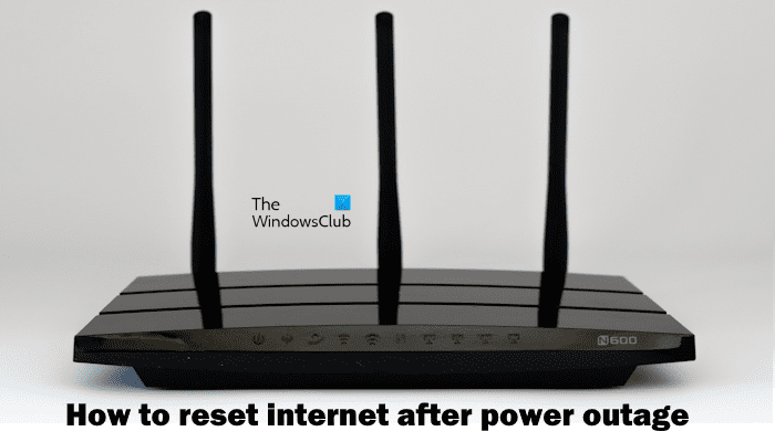 Comment réinitialiser Internet après une panne de courant