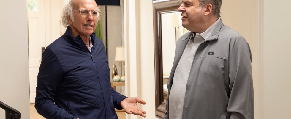 Larry David and Jeff Garlin in Curb Your Enthusiasm season 12.