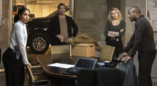 Roxy Sternberg as Special Agent Sheryll Barnes, Dylan McDermott as Supervisory Special Agent Remy Scott, Shantel VanSanten as Nina Chase, and Edwin Hodge as Special Agent Ray Cannon —