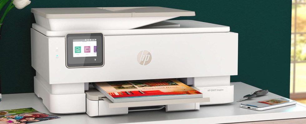 Promotional image of the HP Envy Inspire inkjet printer