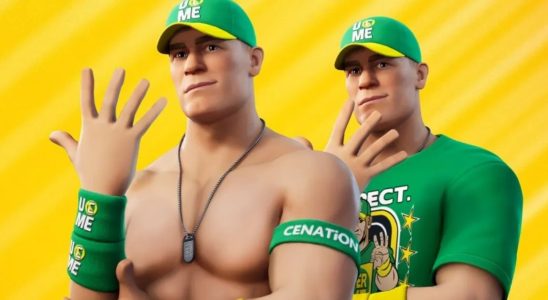 John Cena in Fortnite. This image is part of an article about how Fortnite's Metal Gear Solid and John Cena Crossover is amazing.