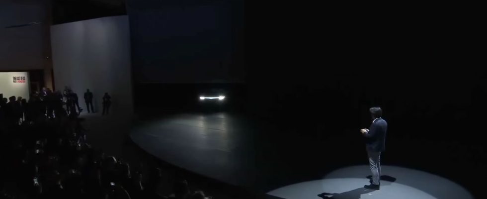 Sony Honda Afeela concept EV driven onstage with a DualSense 5 controller