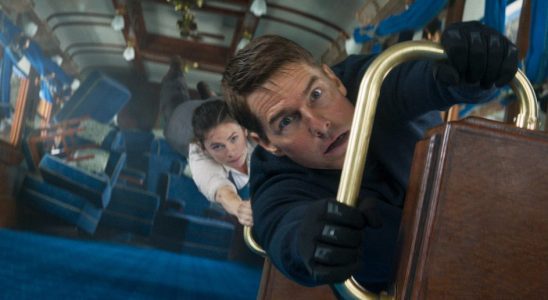 Tom Cruise and Hayley Atwell in Mission: Impossible Dead Reckoning from Paramount Pictures and Skydance.