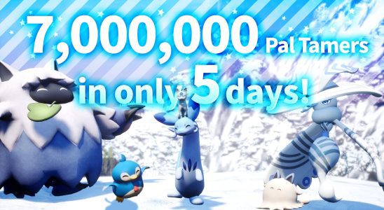 Les ventes de Palworld Early Access dépassent les sept millions en cinq jours [Update: Sales are Steam only]