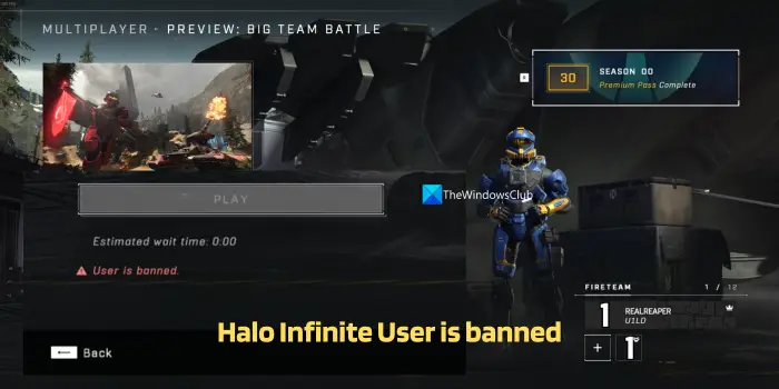 L'utilisateur de Halo Infinite est banni