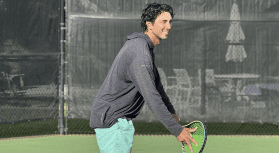Joey Graziadei of The Bachelor playing Tennis