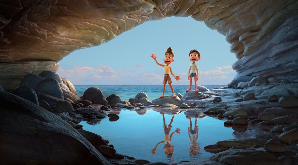 Luca dans une grotte, Disney Pixar