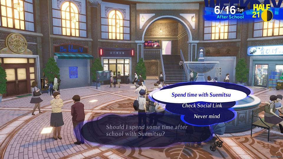 Captures d'écran du jeu de Persona 3.