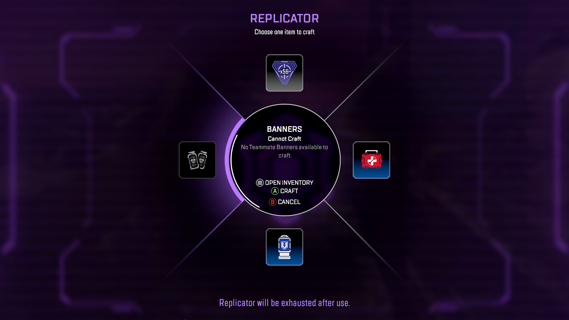 Capture d'écran d'Apex Legends montrant le nouveau menu Replicator