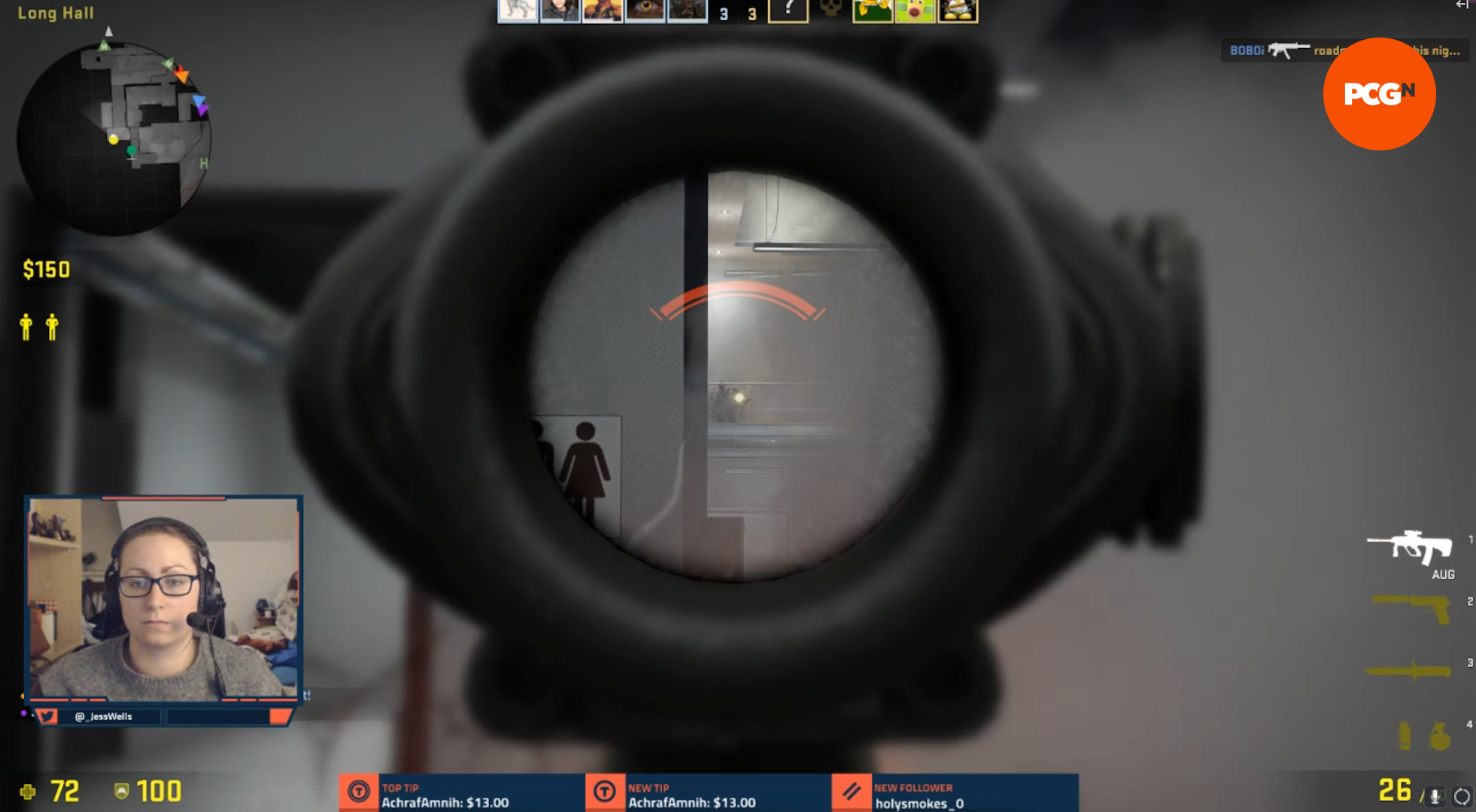 Vue de la webcam Logitech C920 HD Pro dans un jeu PC