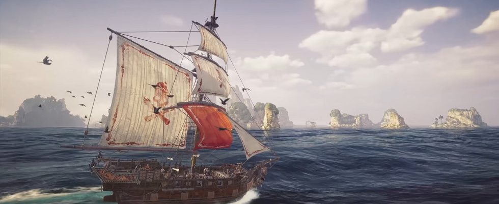Image of pirate ship sailing the seven seas during daytime in Skull & Bones.